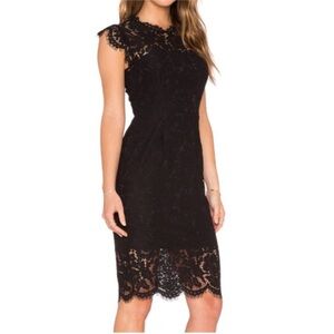 MEROKEETY Women’s M Black Short Sleeve Lace Mini Dress